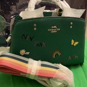 NWT Coach Mini Lillie Carryall With Diary Embroidery C8364